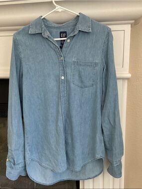 GAP Washed Blue Denim Shirt